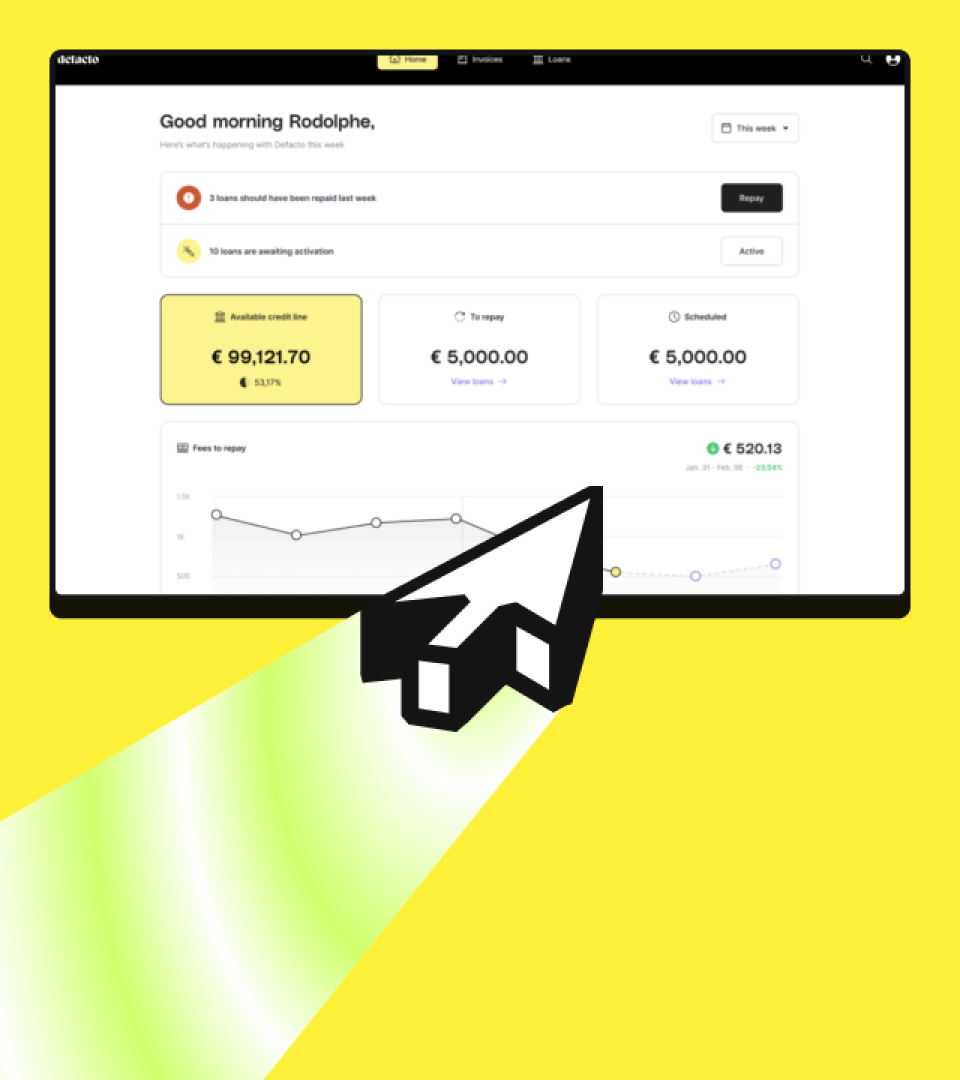 Soutenue par Citi et Viola Credit, la plateforme de crédit de trésorerie Defacto rehausse son profil en termes de conformité avec un agrément de société de financement. Fondée en 2021, la plateforme a déjà octroyé 400 millions d'euros de prêts en creusant le sillon de la finance embarquée.