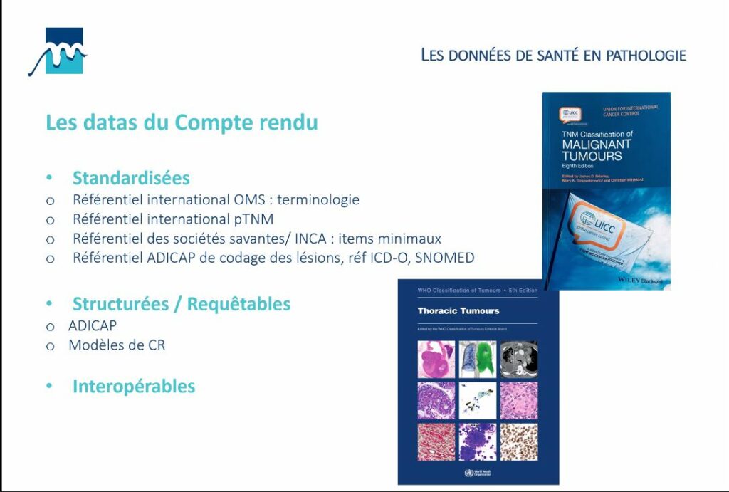 Les données de santé en pathologie