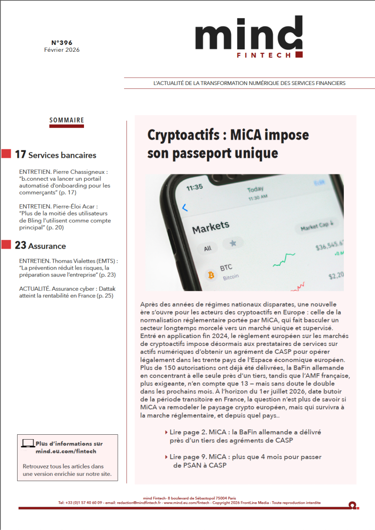 Image à la une de l'article La lettre mind Fintech n°396