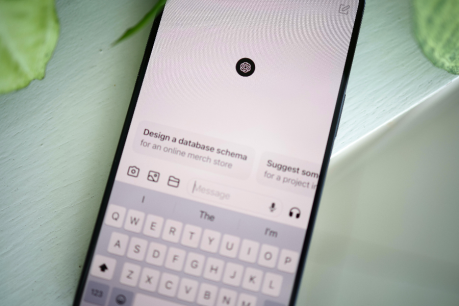 Un gros plan de l'écran d'un téléphone portable avec ChatGPT