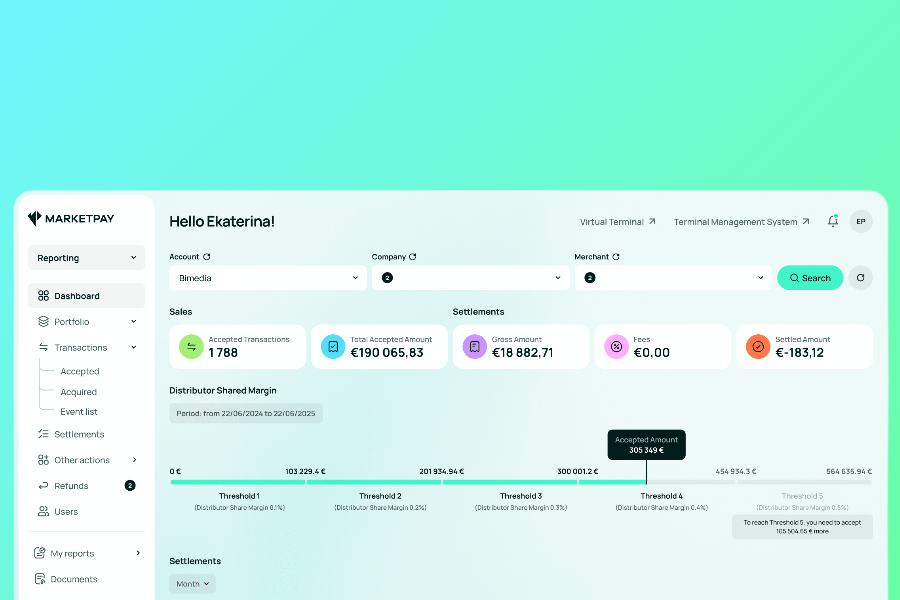 MarketPay Dashboard