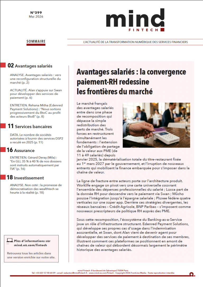 Image à la une de l'article La lettre mind Fintech n°399