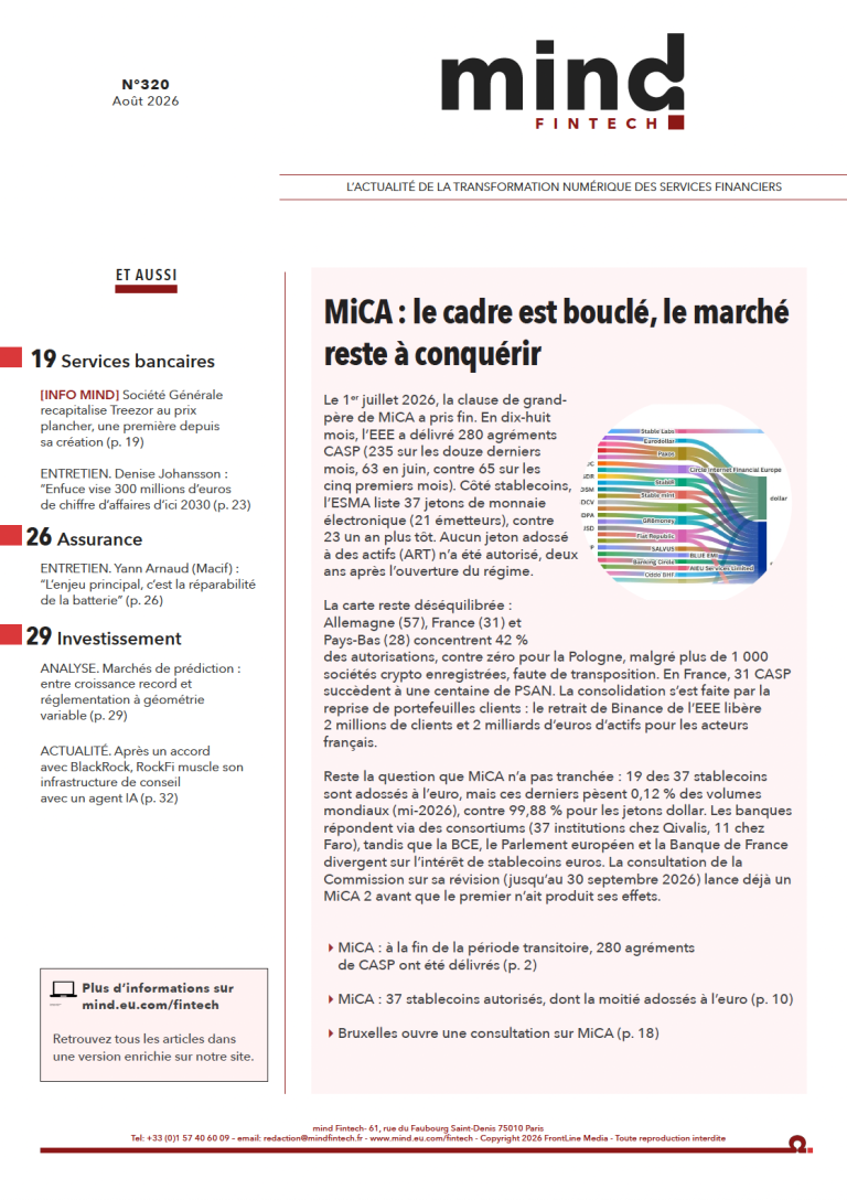 Image à la une de l'article La lettre mind Fintech n°401