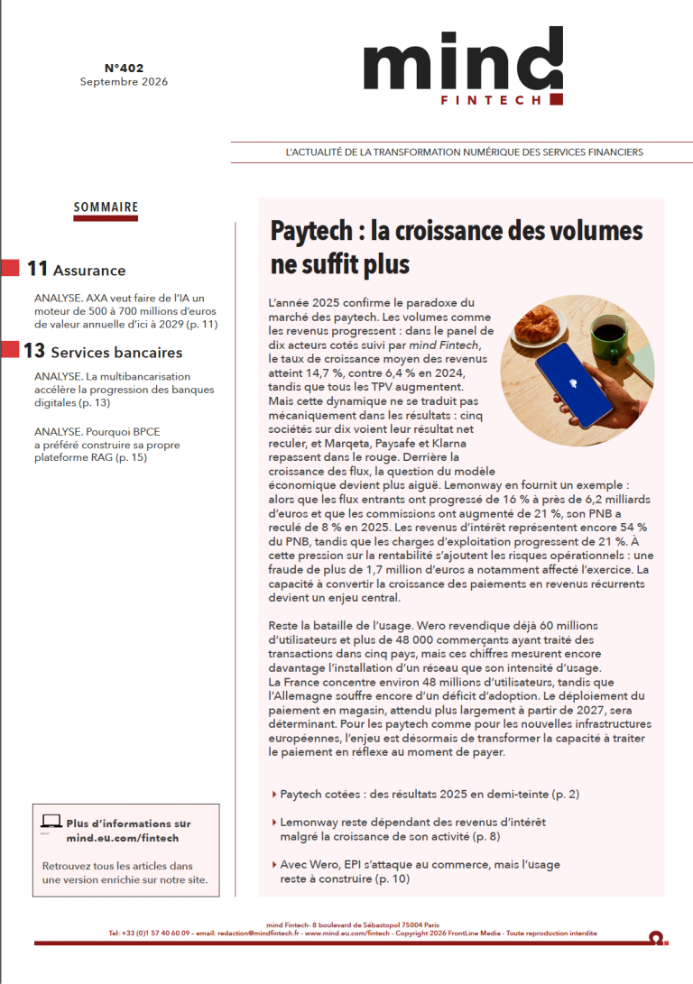 Image à la une de l'article La lettre mind Fintech n°402