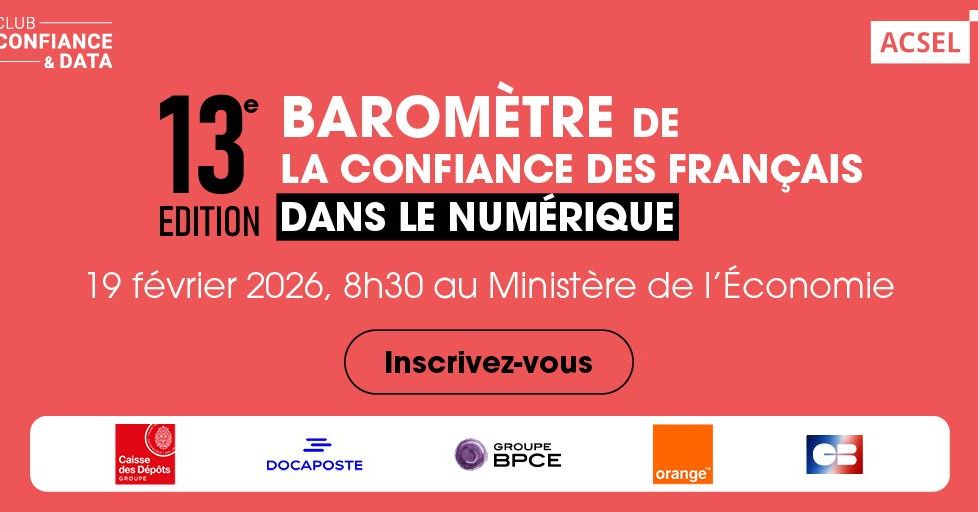 Image à la une de l'article Baromètre de la confiance des Français dans le numérique 2026