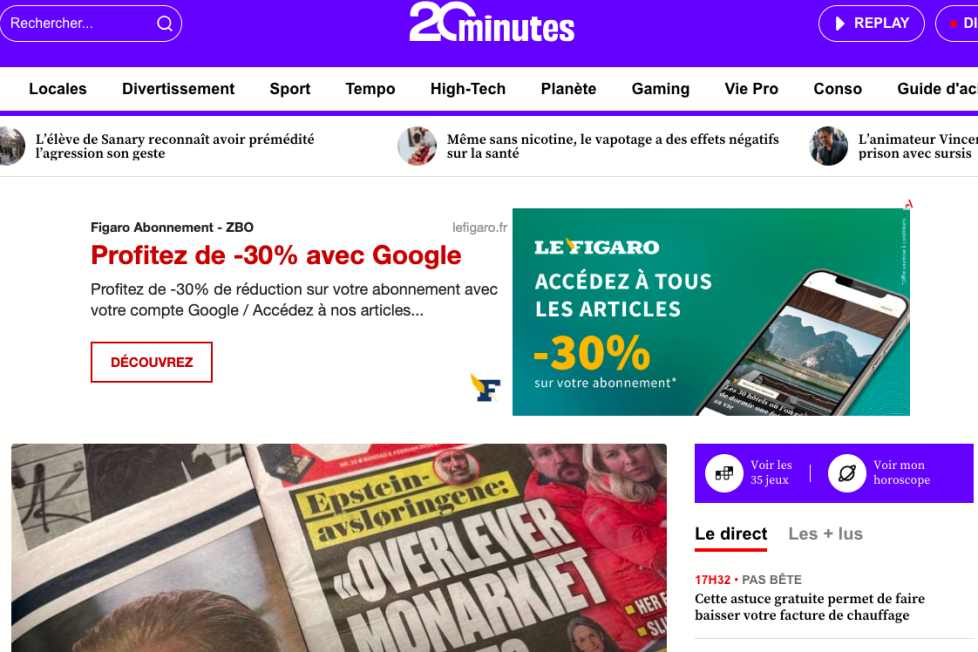 Image à la une de l'article Rossel va acquérir les 50% détenus par Ouest-France dans 20 Minutes 