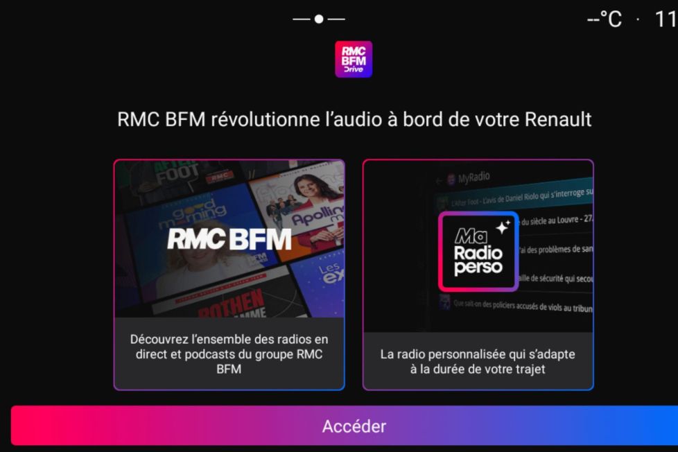 Image à la une de l'article Renault s&rsquo;associe à RMC BFM pour intégrer dans ses véhicules une radio personnalisée par l’IA 